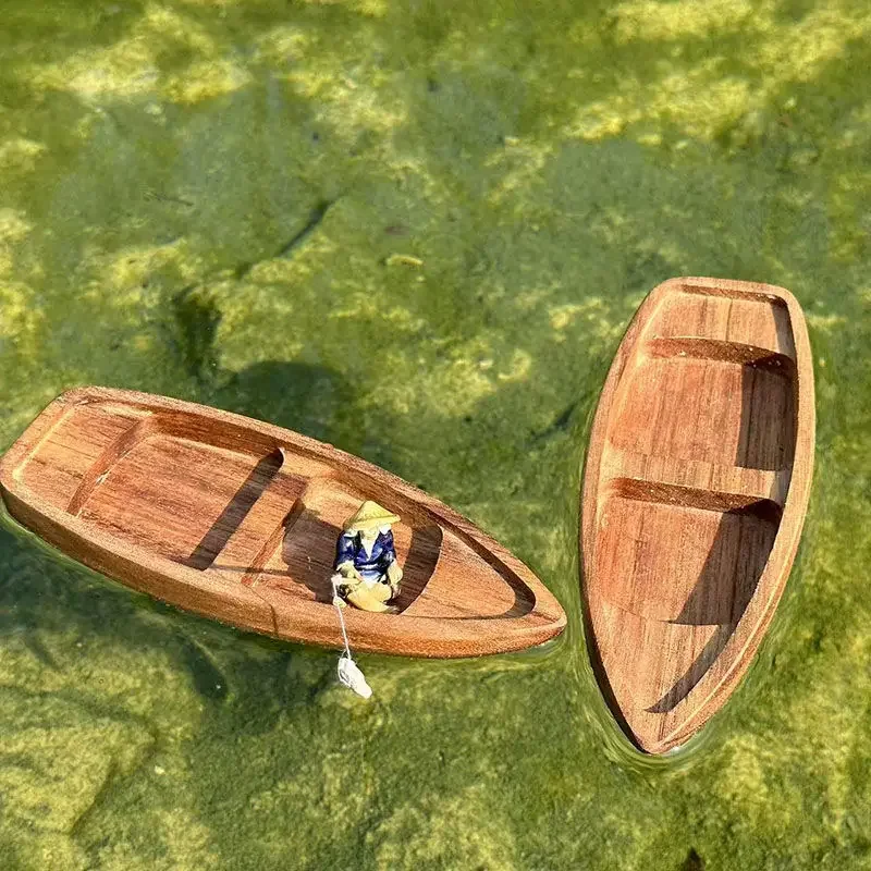 Fishing Boat Oar - 수제 나무 보트 미니 부동 보트